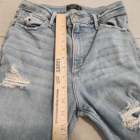 Abercrombie & Fitch Jeans Womens 27/4 Blue Simone High Rise Ankle Stretch 27x27 - Picture 6 of 14